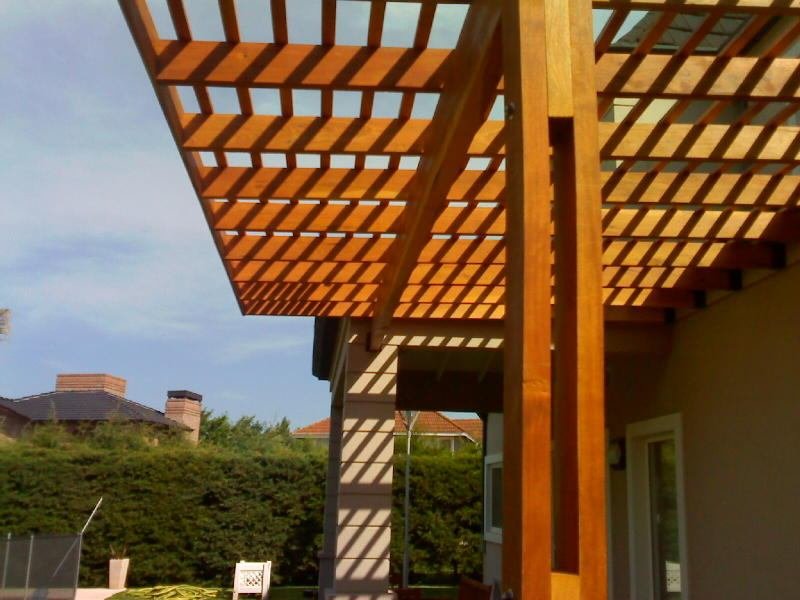 Techo de madera en obra